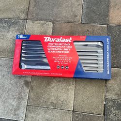 Duralast Ratcheting Combination Wrench Set Saw/metric