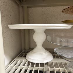 White, Wooden Cake Stand