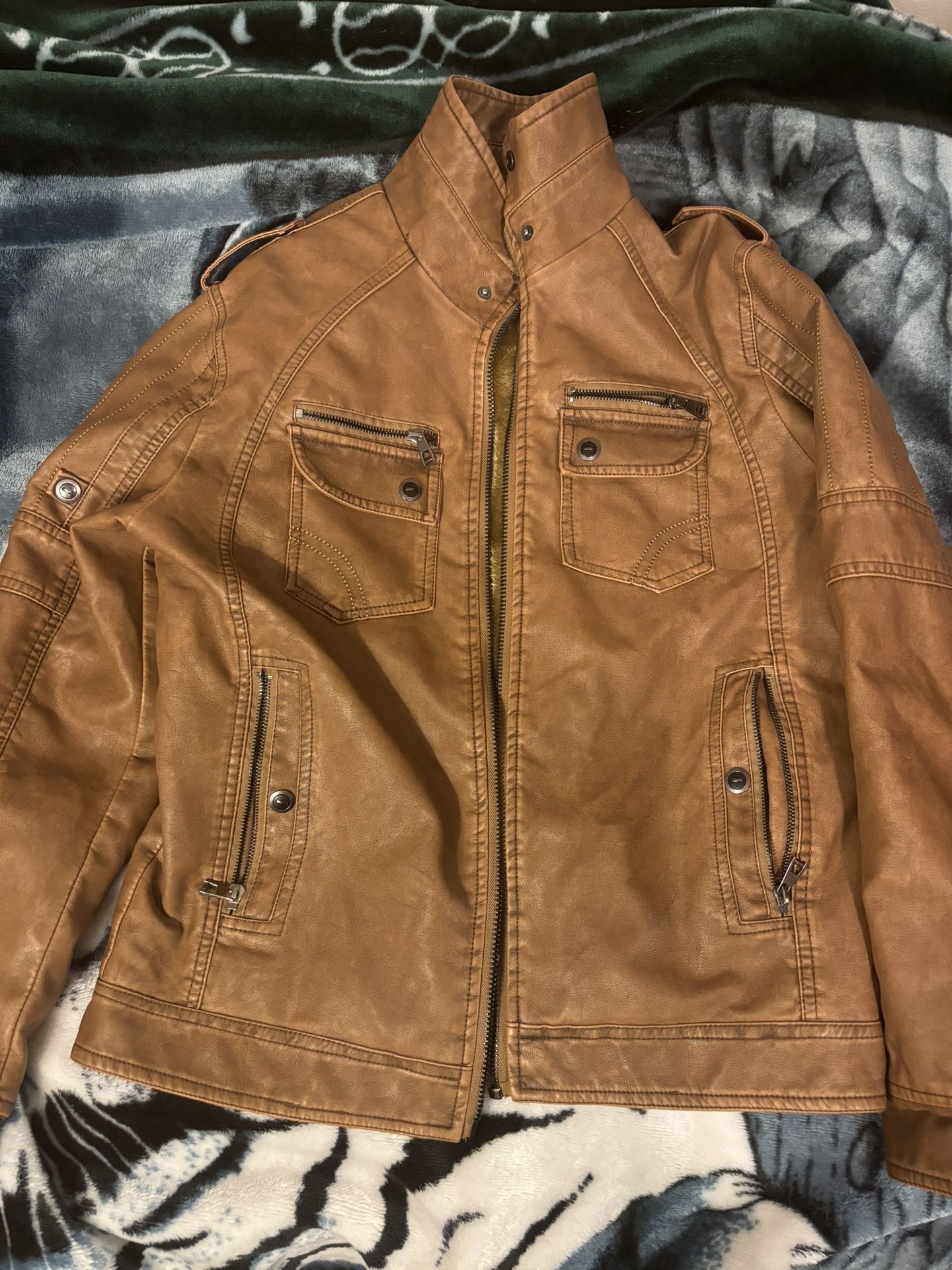 Good Condition Faux Leather Jacket