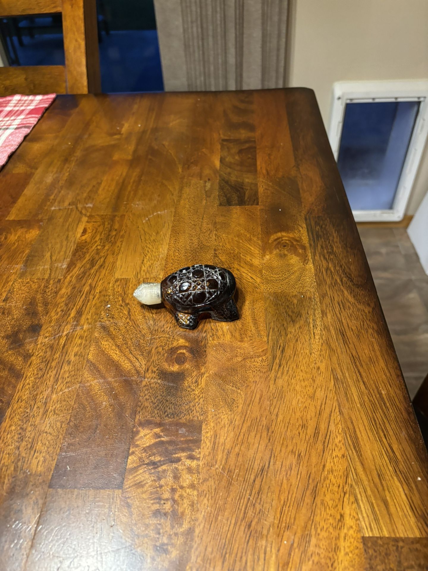 Vintage AVON USA Turtle Perfume Cologne Glass Decanter Bottle Empty