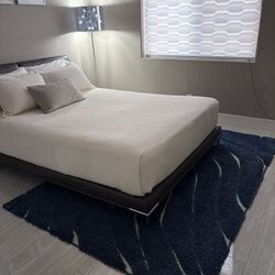 Area Rug Blue & Cream | 5’3” x 7’6”