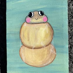 6x8 Inch Acrylic Kawaii Painting 