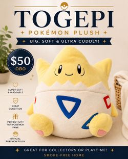 Togepi Pokémon Plush – Large Size