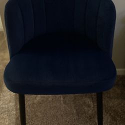 Blue Velvet Contemporary Chair