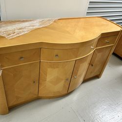 Blonde wood server/ entertainment center