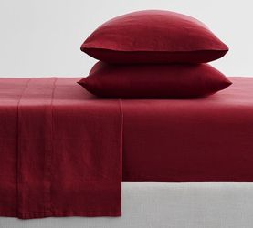 Pottery barn Belgian flax linen sheet set queen