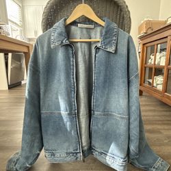 Essentials FOG denim trucker jacket medium