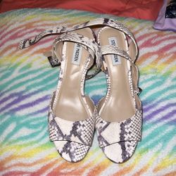 Steve Madden Snake Skin Block Heel