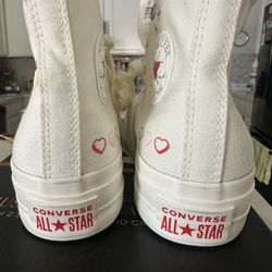 White Platform High Top Converse