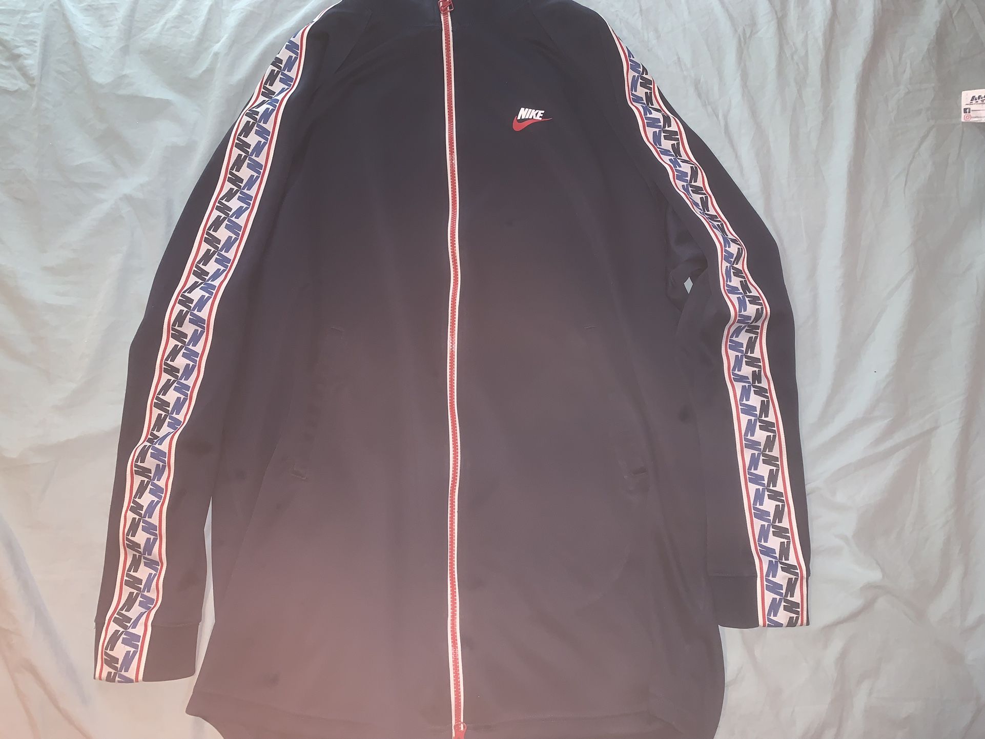 Nike Navy Blue Jacket with White Stripes; Men’s XL