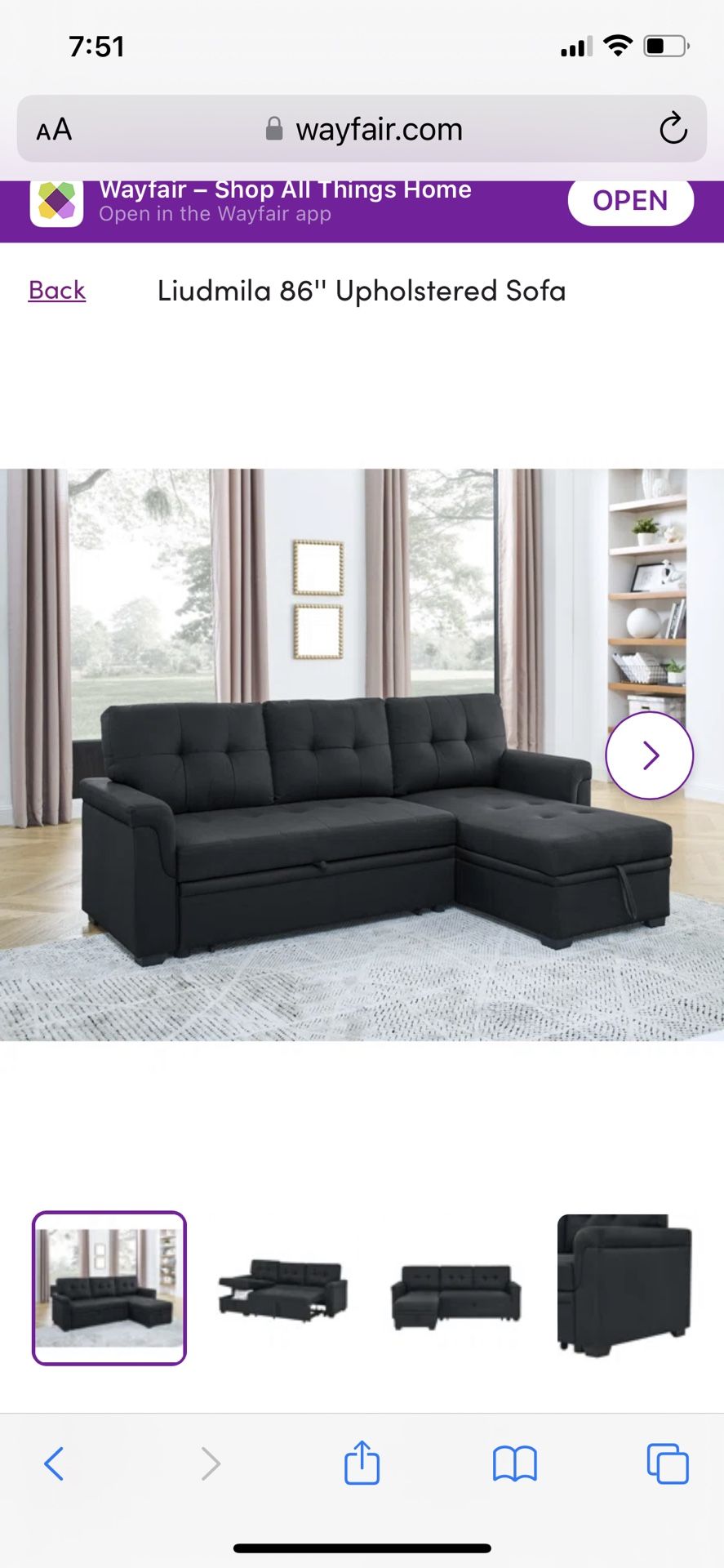 Black Sleeper Sofa