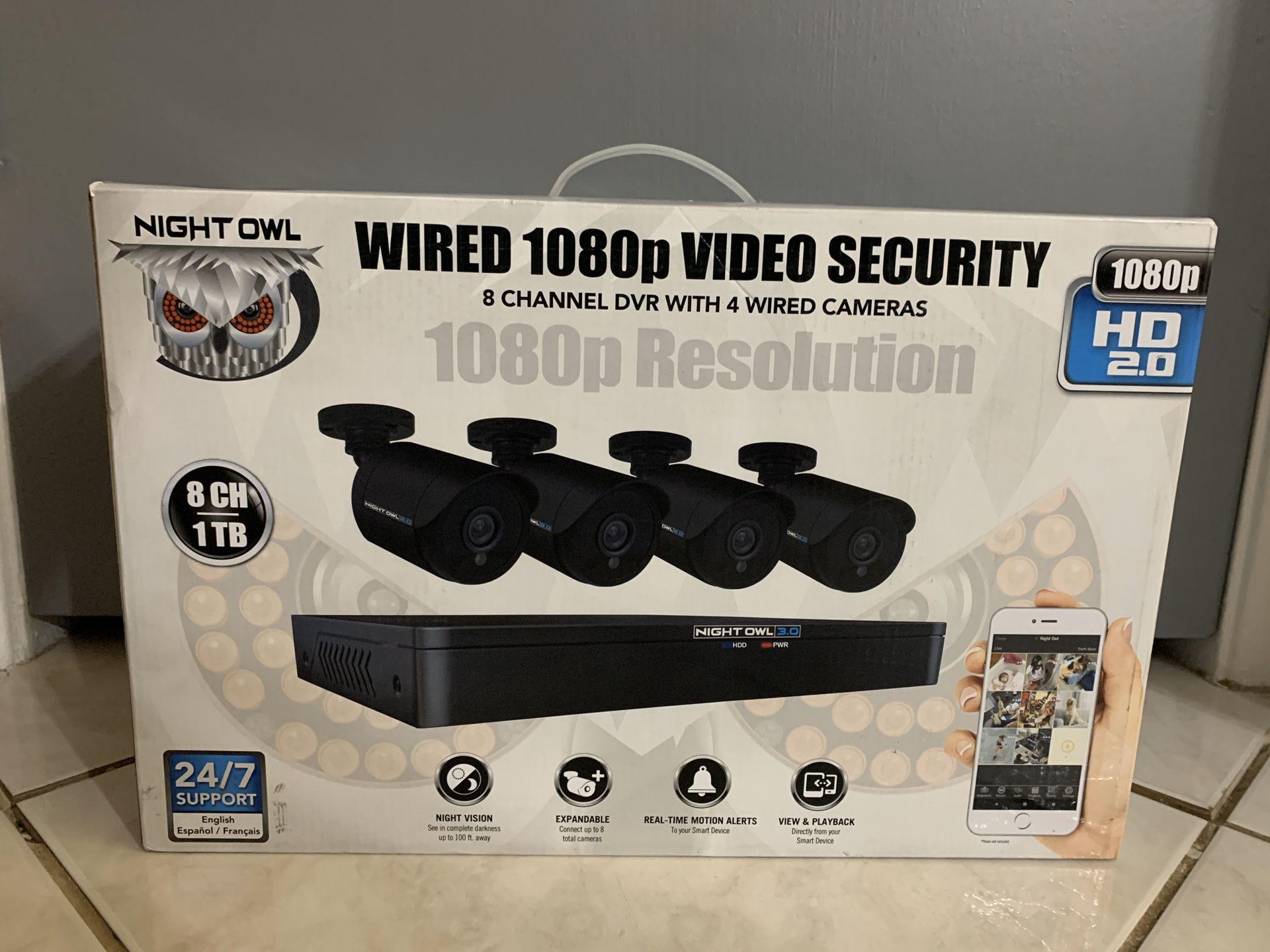 Night Owl 1080P HD Wired Security System WM-841-2MP -1TB