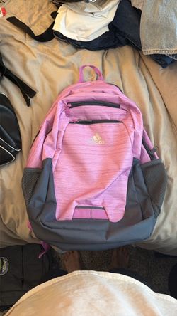 Adidas Pink and Gray Backpack