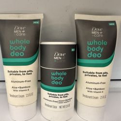 Dove Men Care Whole Body Deo all 3 x $18