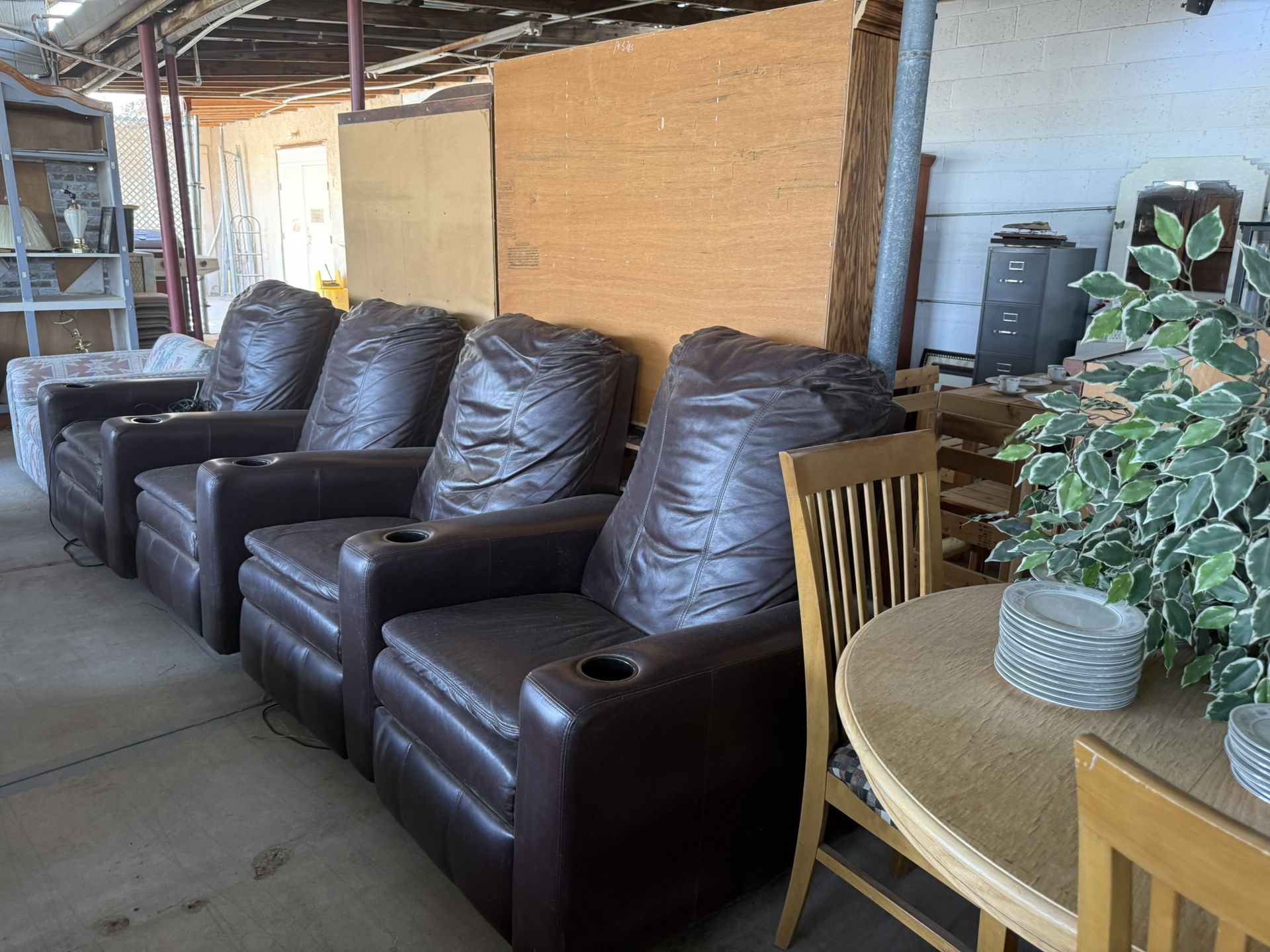 4 Theater Recliners Electric
