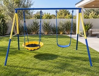 Kids Swing & Saucer Playset (Includes Anchors)