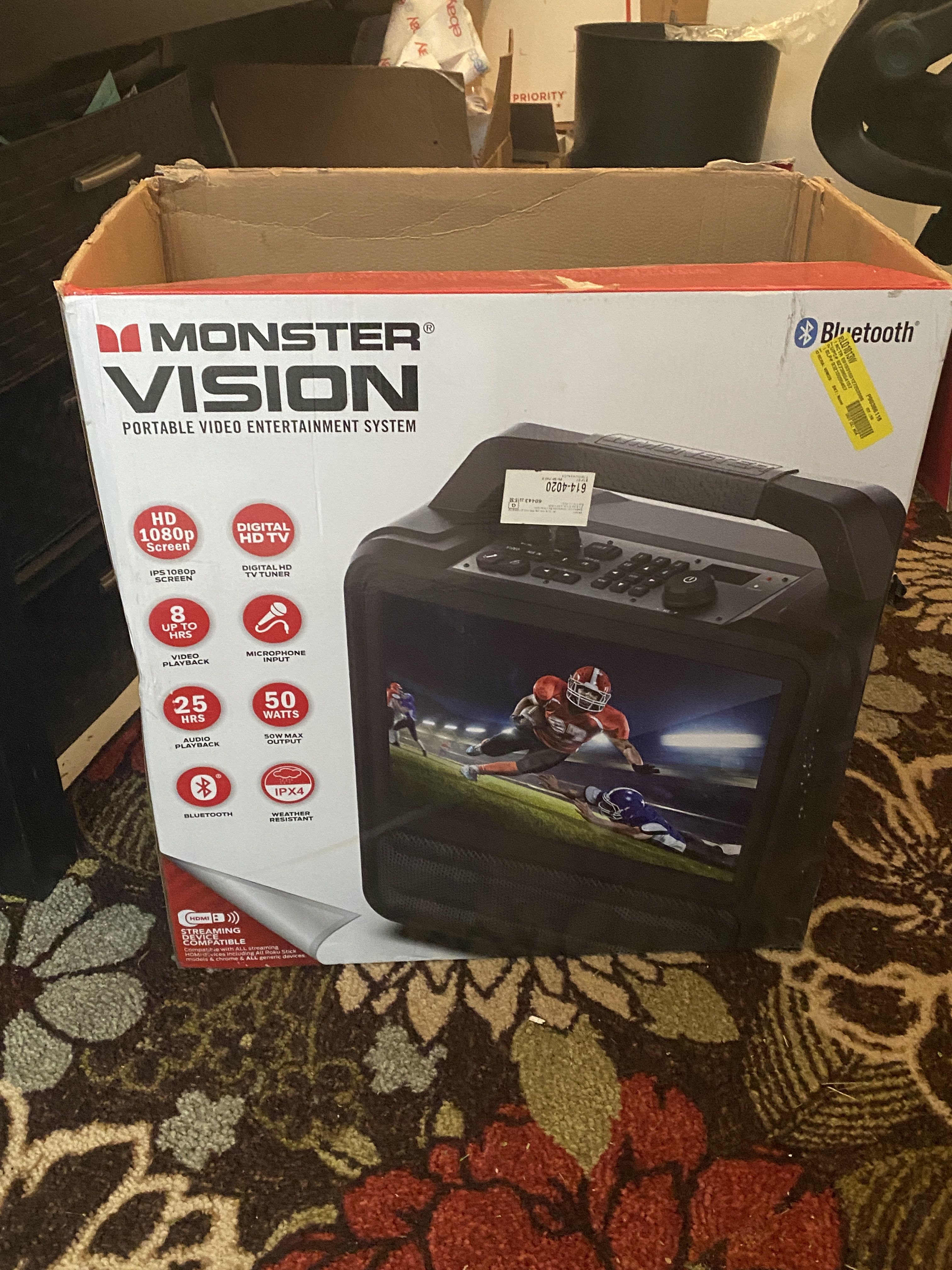 Monster MNVISION-15 Vision Portable Entertainment System. (READ DESCRIPTION)