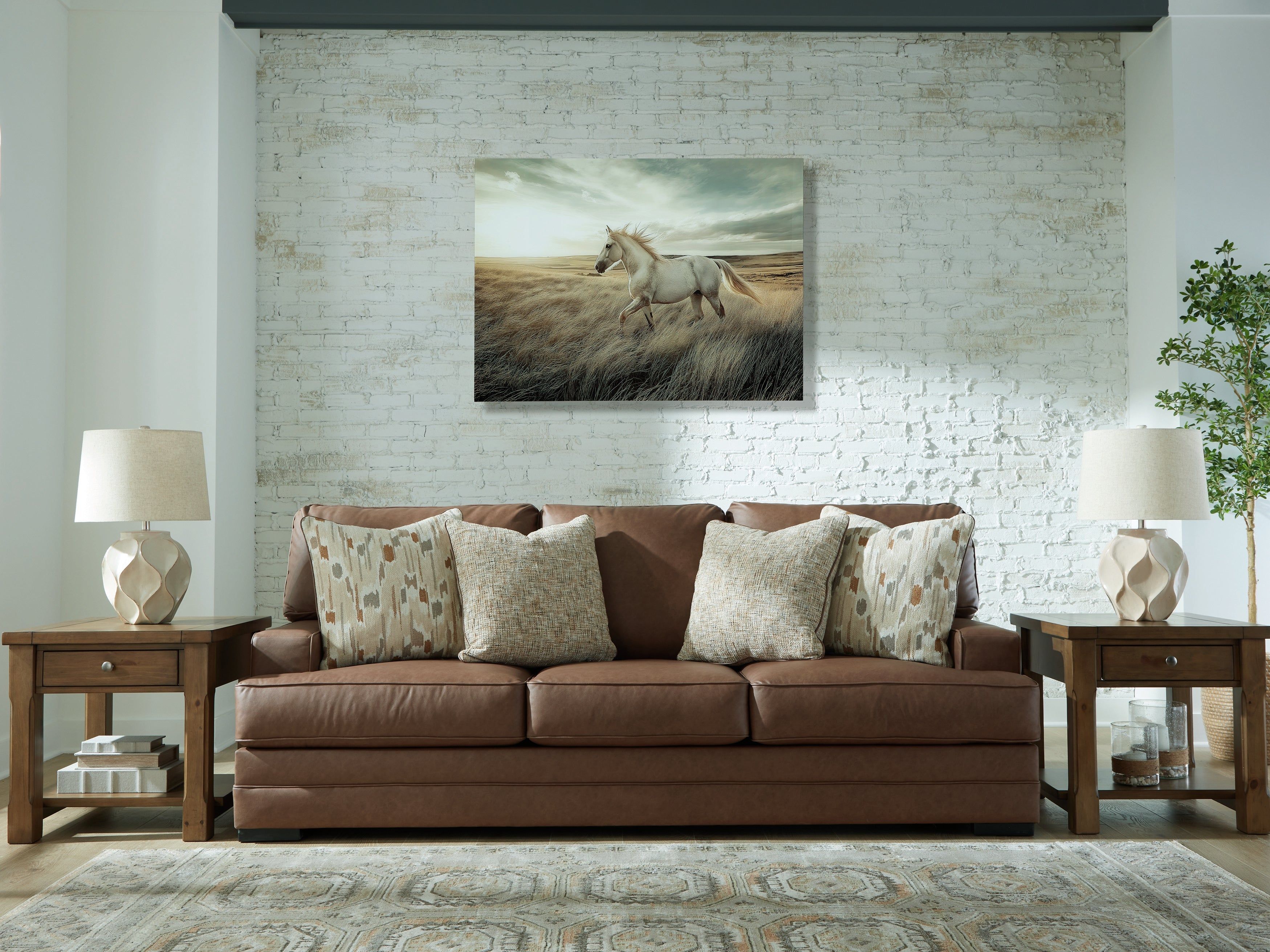 VillaCourt Caramel Sofa