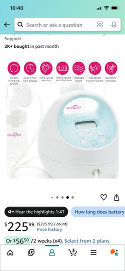 Spectra Baby S1 Plus Electric Breast Milk Pump for Baby Feeding