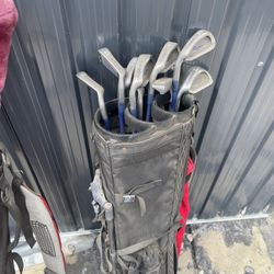 One Set Of Golf Clubs W/ Black Bag (READ Below)