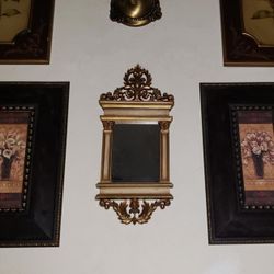 X3 VINTAGE PAMELA GLADDING FLORAL FLOWER VASE BOUQUET FRAMED PAINTING PICTURE ART DUO SYROCO HOMCO WALL MIRROR DECOR