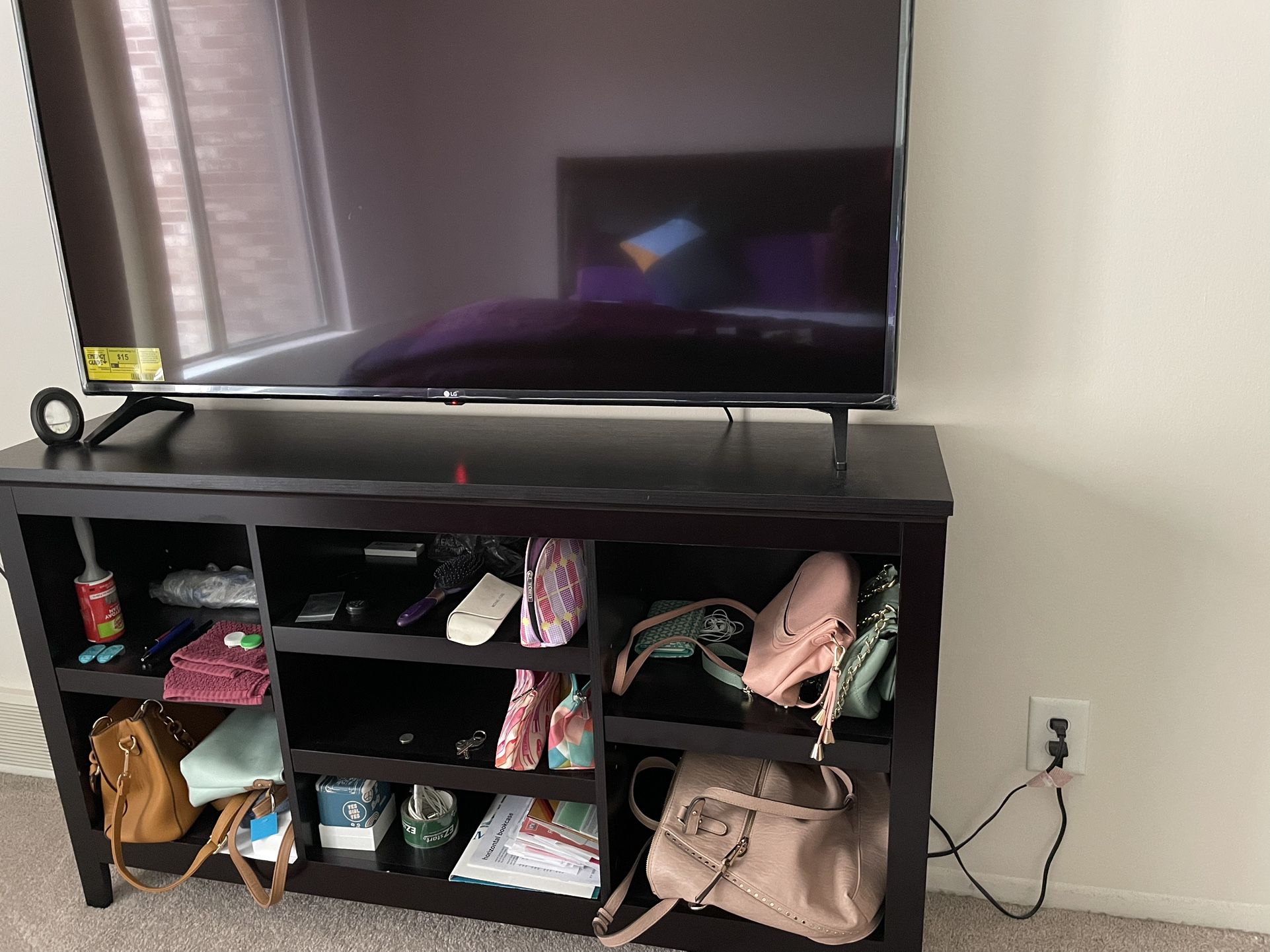 55 Inch LG TV + table