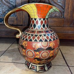Vintage Satsuma Style Ceramic Pitcher