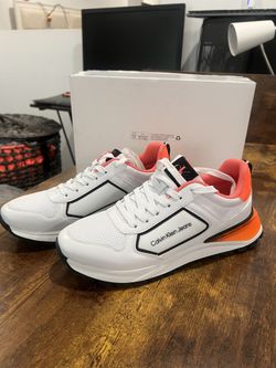 Calvin Klein White Orange Shoes