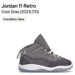 Jordan 11 Retro Cool Grey Toddler Size 4C