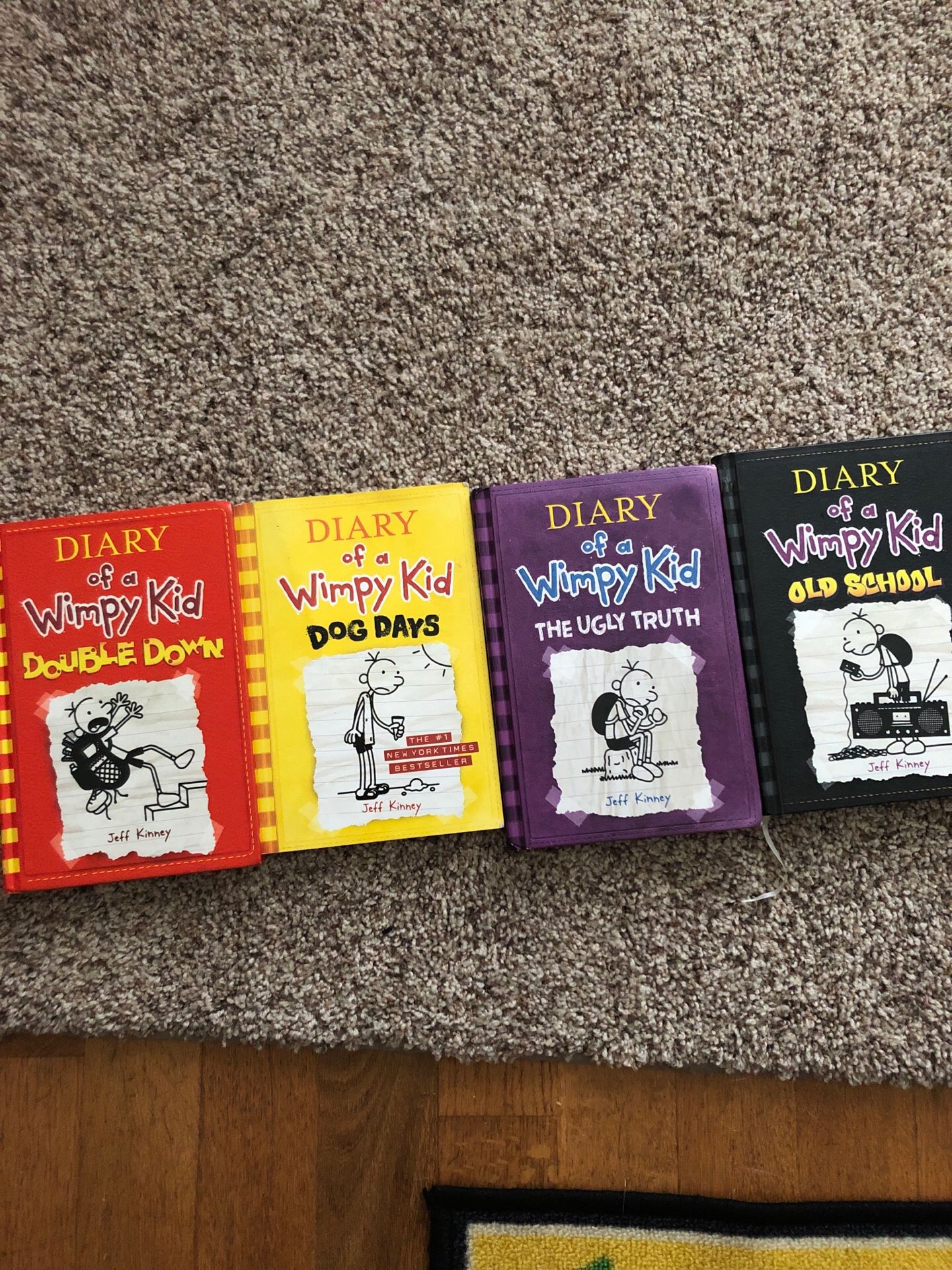 Diary of a wimpy kids books set of four