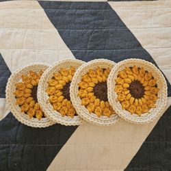 Pack Of 4 Handmade Crochet Coasters