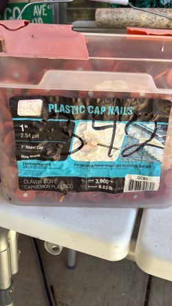 Plastic cap nails