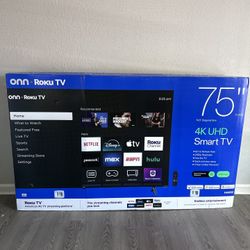Onn 75 Class UHD Roku Smart Tv 