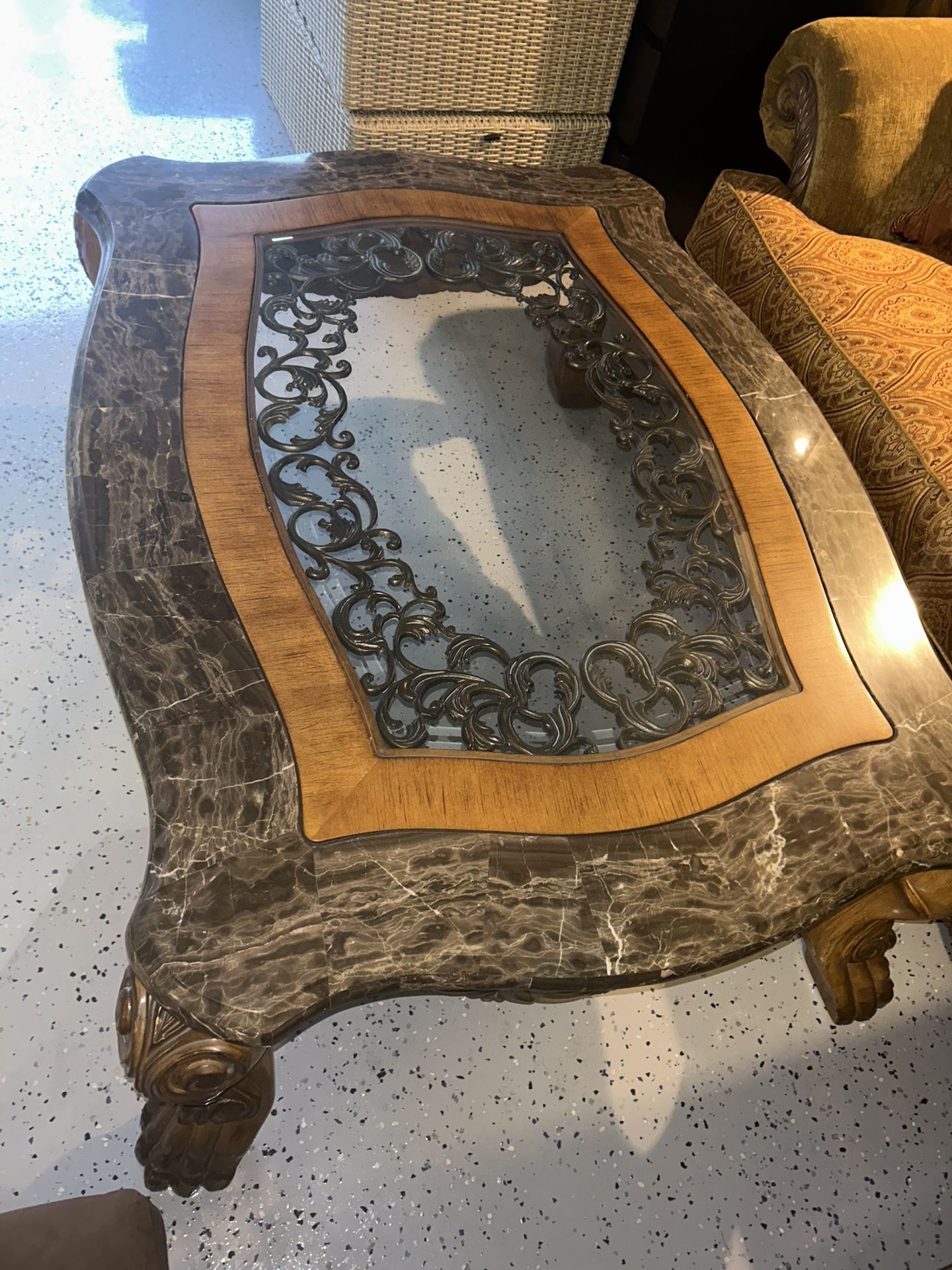Antique Coffee Table And Side Table