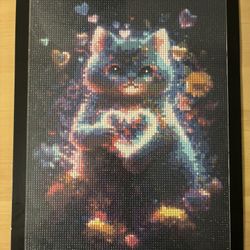 Heart Cat Diamond Painting 