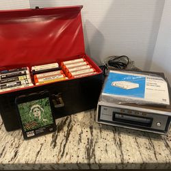8Track Player (Broken) With 16 8tracks And Case