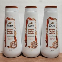 3pk Dove Gingerbread Delight Body Wash, Limited Edition Holiday 20 oz