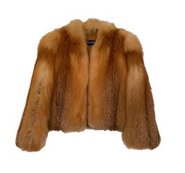 Luxury Women Red Fox Natural Fur Coat