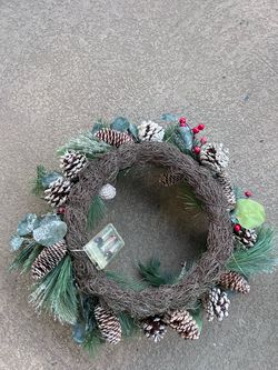 Christmas wreath artificial garden