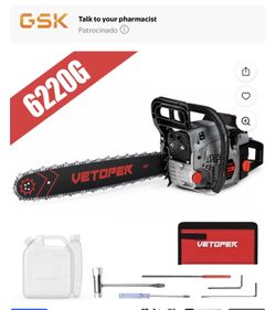 Gas Chainsaw 20IN 6220G 62CC 2-Cycle Gas Powered Chainsaw, 20-Inch Chainsaw, Handheld Cordless Petrol Gasoline Chain Saw for Farm, Garden and Ranch