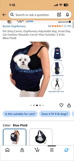 Pet sling carrier
