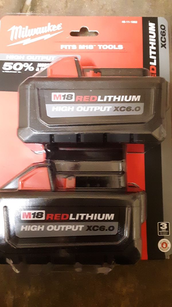 Milwaukee m18 red lithium high output xc6 0 retail 249 99 selling 90