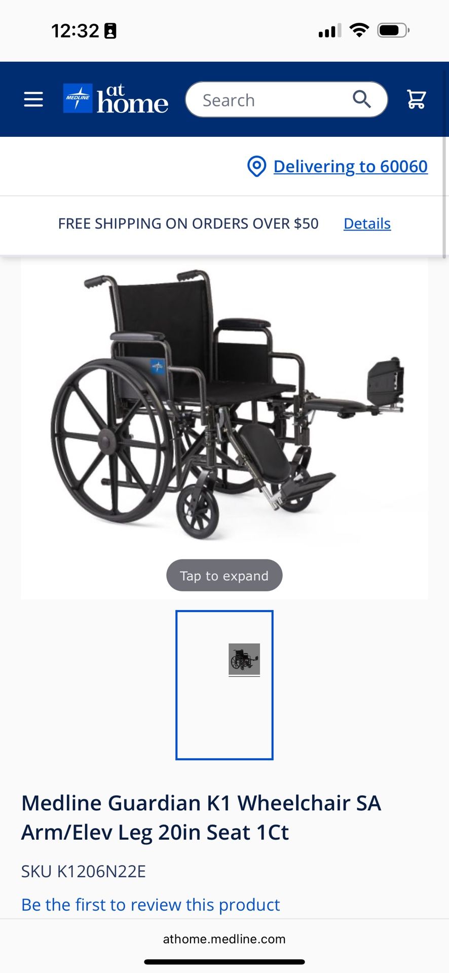 Medline Guardian K1 Wheelchair NIB