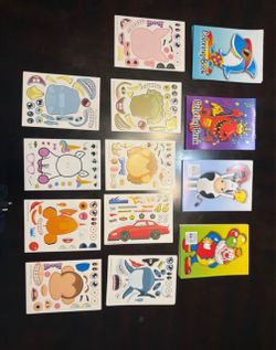 Kids Sticker Sheets and Coloring Books Set