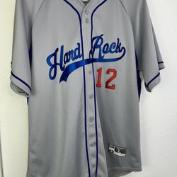 Rare.  Hard Rock Cafe Baseball Jersey Size Large