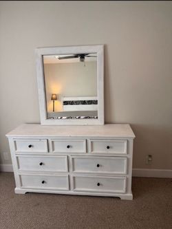 Wood White Dresser