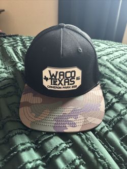 Cameron Park Zoo Black & Camo SnapBack Hat Cap Waco Texas 615 Nash *Never Worn*