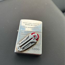 Vintage Zippo flint Silver plating 2008
