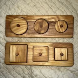 Shape puzzle montessori wooden puzzle