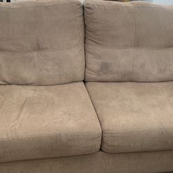 Tan Matching Couch And Loveseat 